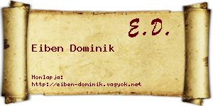 Eiben Dominik névjegykártya